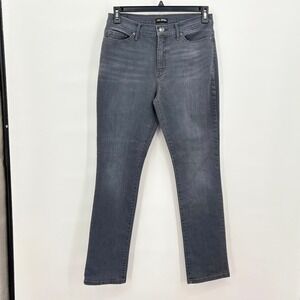 Lee Slimming Fit Slim Straight Gray Jeans Womens 10 Medium Stretch Mid Rise